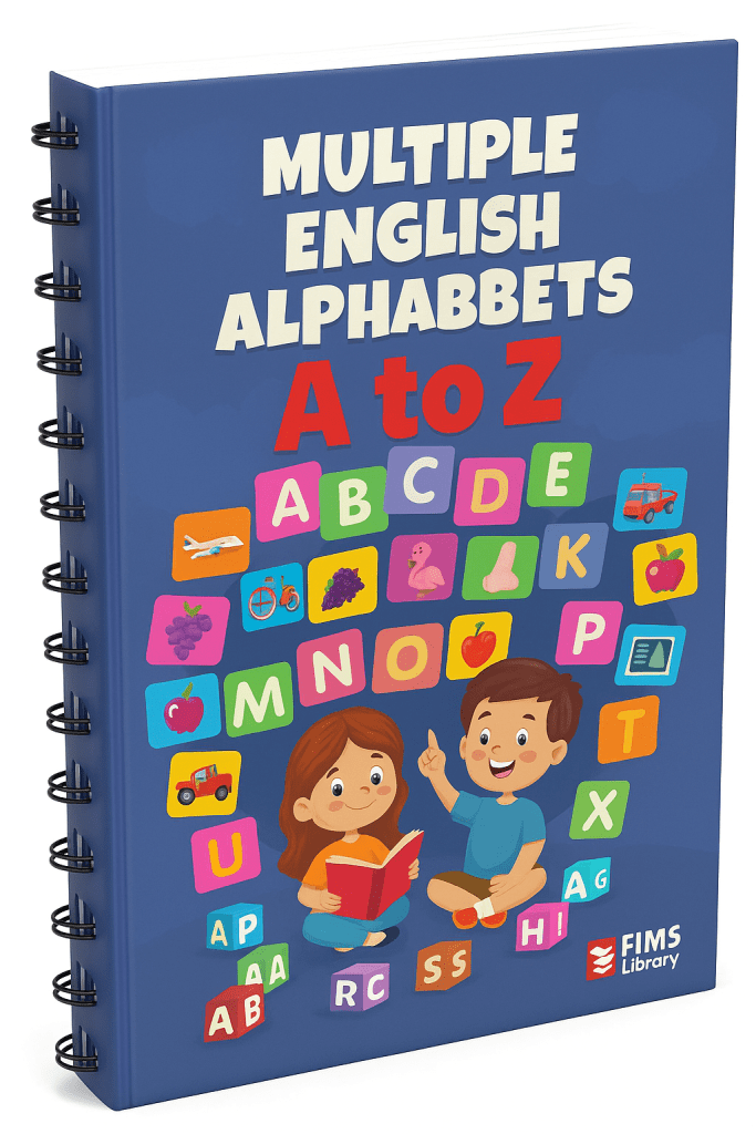 Multiple English Alphabets a to z